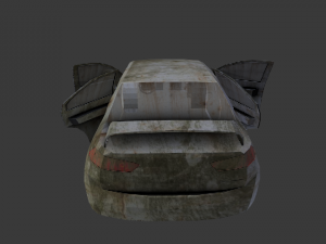 broken car post apocaliptic 3D Модель