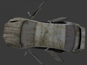 broken car post apocaliptic 3D Модель