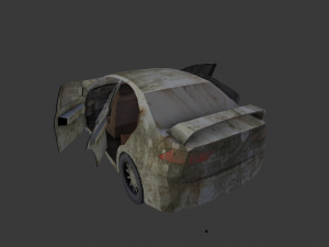 broken car post apocaliptic 3D Модель