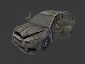 broken car post apocaliptic 3D Модель