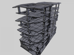 destroyed buildings post apocaliptic Model 3D