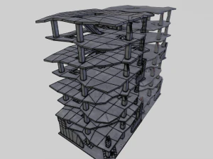 destroyed buildings post apocaliptic 3D Model