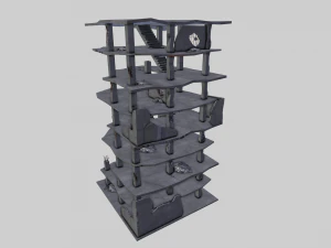 destroyed buildings post apocaliptic 3D Model