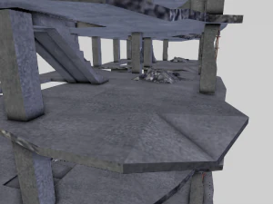destroyed buildings post apocaliptic 3D Model
