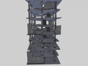 destroyed buildings post apocaliptic 3D Model