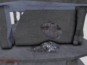 destroyed buildings post apocaliptic 3D Model