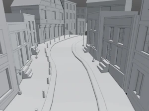 street scene europe 3D Модель