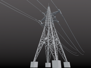 power line 110 kv -110 3D Model