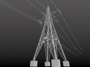 Stromleitung 110 kV -110 3D Modell