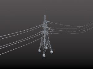 power line 110 kv -110 3D Model