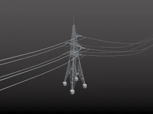 power line 110 kv -110 3D Model