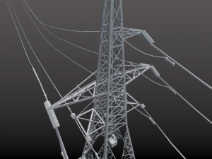 power line 110 kv -110 3D Model