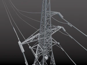 power line 110 kv -110 3D Model