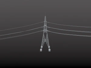 power line 110 kv -110 3D Model