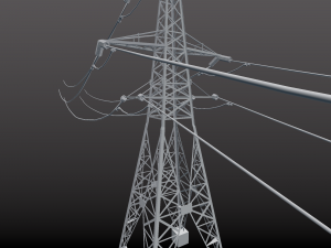 power line 110 kv -110 3D Model