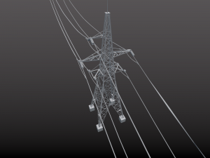 power line 110 kv -110 3D Model