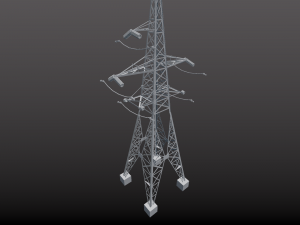 power line 110 kv -110 3D Model
