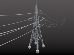 power line 110 kv -110 3D Model