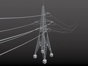 power line 110 kv -110 3D Model