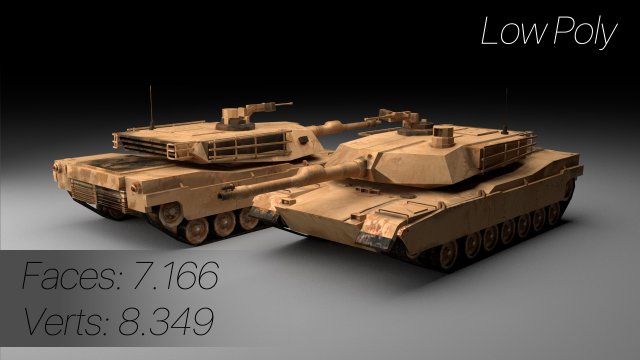 m1a2 abrams tank 3D Model .c4d .max .obj .3ds .fbx .stl .blend 