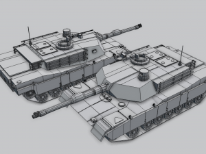 m1a2 abrams tank 3D Model