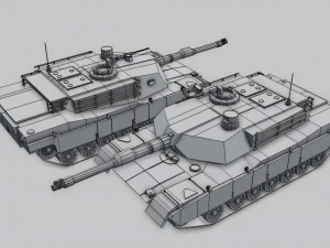 m1a2 abrams tank 3D Model