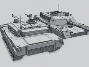 m1a2 abrams tank 3D Model