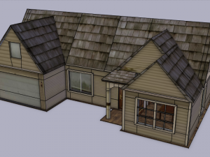 american house 3D 模型