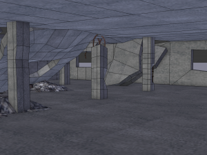 ruined building low poly 3D 模型