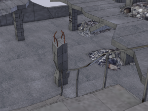 ruined building low poly 3D 模型