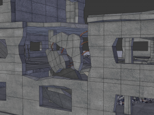 ruined building low poly 3D 模型