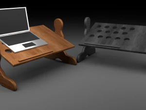 diz&uuml;st&uuml; bilgisayar i&ccedil;in masa 3D Model