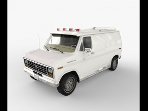 ford e-150 commercial van 1982 3D Модель