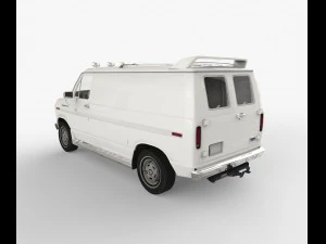 ford e-150 commercial van 1982 3D Model