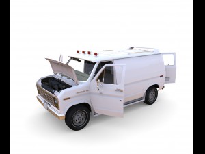 ford e-150 commercial van 1982 3D मॉडल
