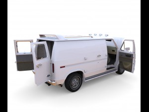 ford e-150 commercial van 1982 3D मॉडल