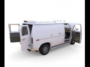 ford e-150 commercial van 1982 3D Model