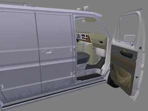 ford e-150 commercial van 1982 3D मॉडल