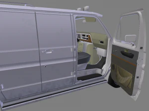 ford e-150 commercial van 1982 3D Model