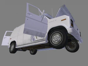 ford e-150 commercial van 1982 3D Model