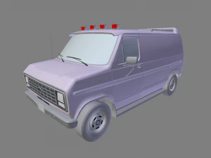 ford e-150 commercial van 1982 3D Model