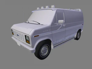ford e-150 commercial van 1982 3D Model