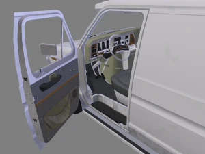 ford e-150 commercial van 1982 3D Model