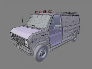 ford e-150 commercial van 1982 3D Model