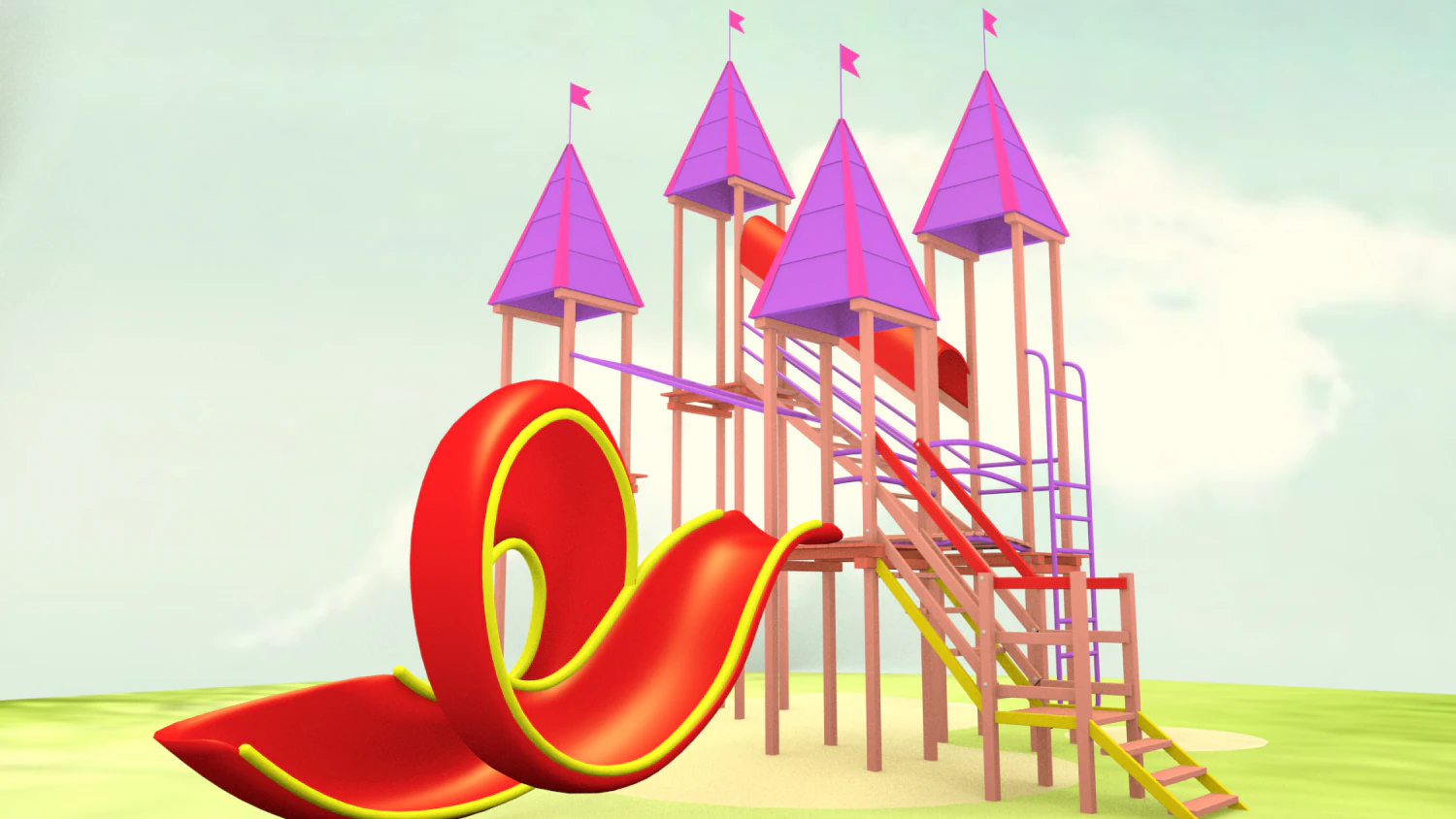 遊び場 3Dモデル .c4d .max .obj .3ds .fbx .stl .blend 