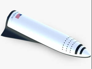 big falcon rocket bfr Model 3D