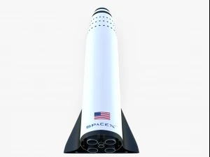 big falcon rocket bfr 3D Model