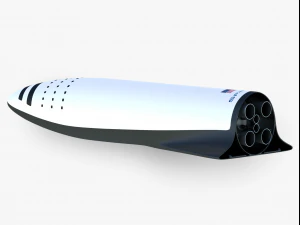 big falcon rocket bfr 3D Model