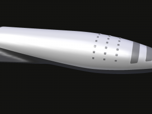 big falcon rocket bfr Model 3D