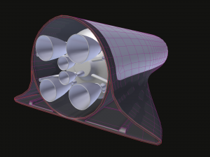 big falcon rocket bfr Model 3D